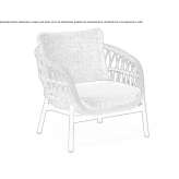 Rope and aluminum garden armchair Skadovsk