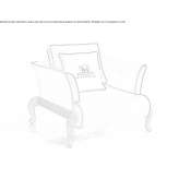 Fabric garden armchair with removable cover Bellus