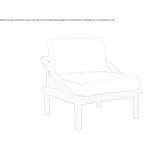 Fabric garden armchair Bollengo