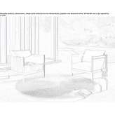Textile garden armchair with armrests Tidaholm