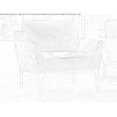 Textile garden armchair with armrests Rantsila