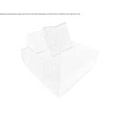 Corner modular fabric armchair with a removable cover Ferriday