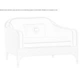 Garden armchair in wood and fabric with armrests Wanakah