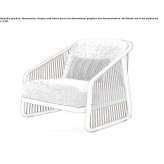 Fabric garden armchair with removable cover and armrests Essendon