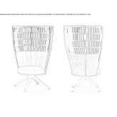 Swivel rope garden chair with high backrest Bisbee