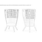 Rope garden chair with high backrest Bisbee