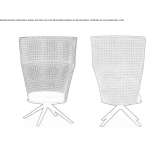 Swivel garden armchair with high backrest Bisbee