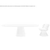 Garden table with cement base and cement/stoneware top Oolitic
