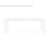 Rectangular iroko garden table Eyton
