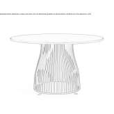 Round aluminum garden table Ipatele