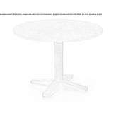 Garden table in reclaimed wood and marble Tocopero