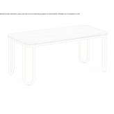 Rectangular wooden garden table with a metal base Zeitlofs