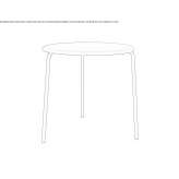 Stackable aluminum table Avenches