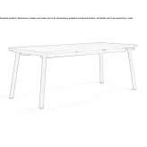 Rectangular teak garden table Ipero