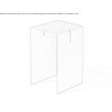 Square aluminum bar table Pagedale