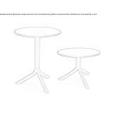 Round garden table Drap
