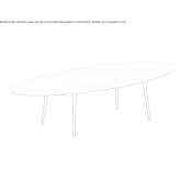 Oval garden table Blesa