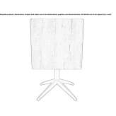 Folding polypropylene garden table with 4-star base Boituva