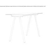 High table made of HPL and structure made of painted steel Kehlen