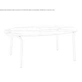 Oval table made of HPL Lutry