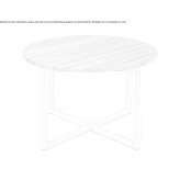 Round table made of aluminum and wood Ripon