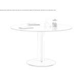 Round garden table with aluminum base Gugesti