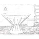Round steel table with HPL top Haymana