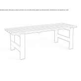 Rectangular pine garden table Arivechi