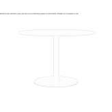 Round garden table made of steel and wood Tambaca