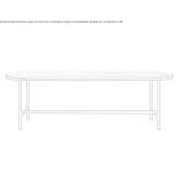 Oval garden table made of aluminum and wood Comares