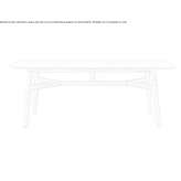 Rectangular ceramic garden table Lezan
