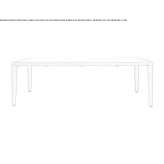 Rectangular garden table made of teak wood with a ceramic top Andirin