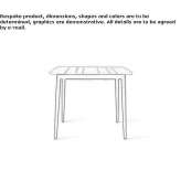 Square teak garden table Sarule