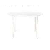 Round teak garden table Urom