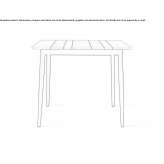 Square teak garden table Zeuthen