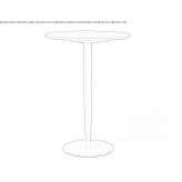 Round high table made of polyethylene Lucrezia