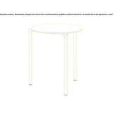 Round metal table, stackable Sillery