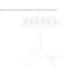 Square, perforated metal garden table Proceno