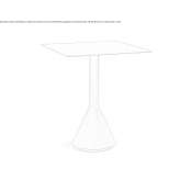 Square steel garden table Quime