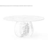 Round cement table with Carrara marble top Proceno