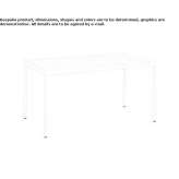 Rectangular garden table made of powder-coated steel Leni