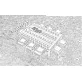 Rectangular wooden garden table Soimi