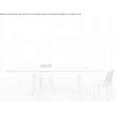 Extendable garden table made of powder-coated aluminum Ponca