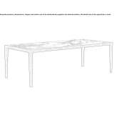 Rectangular table made of porcelain stoneware Plestan