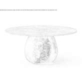 Round cement table with Carrara marble top Proceno