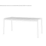 Rectangular steel garden table Quime