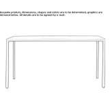 Rectangular ceramic bar table Sarayi