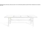 Rectangular teak garden table with stoneware top Koczala