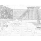 Oval, steel garden table Tomnatic