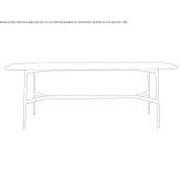 Rectangular table with a top made of HPL or heat-treated ash Eischen